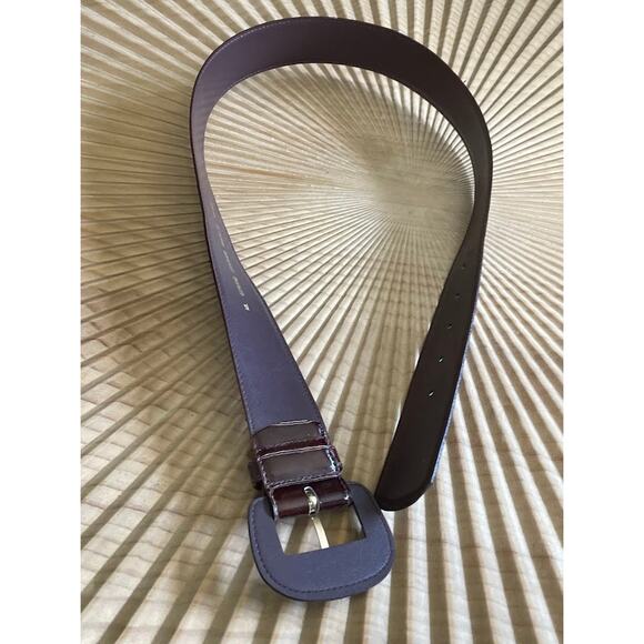Womens Genuine Leather Reptile Print Wide Belt Espresso Brown Size M/L main image 10